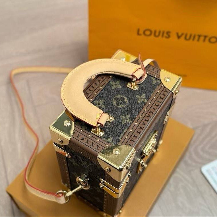 Louis Vuitton Monogram Camera Box Bag with Gold Tone Hardware
