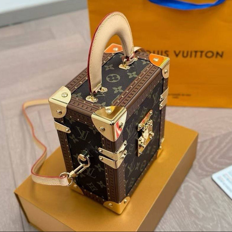 Louis Vuitton Monogram Camera Box Bag with Gold Tone Hardware