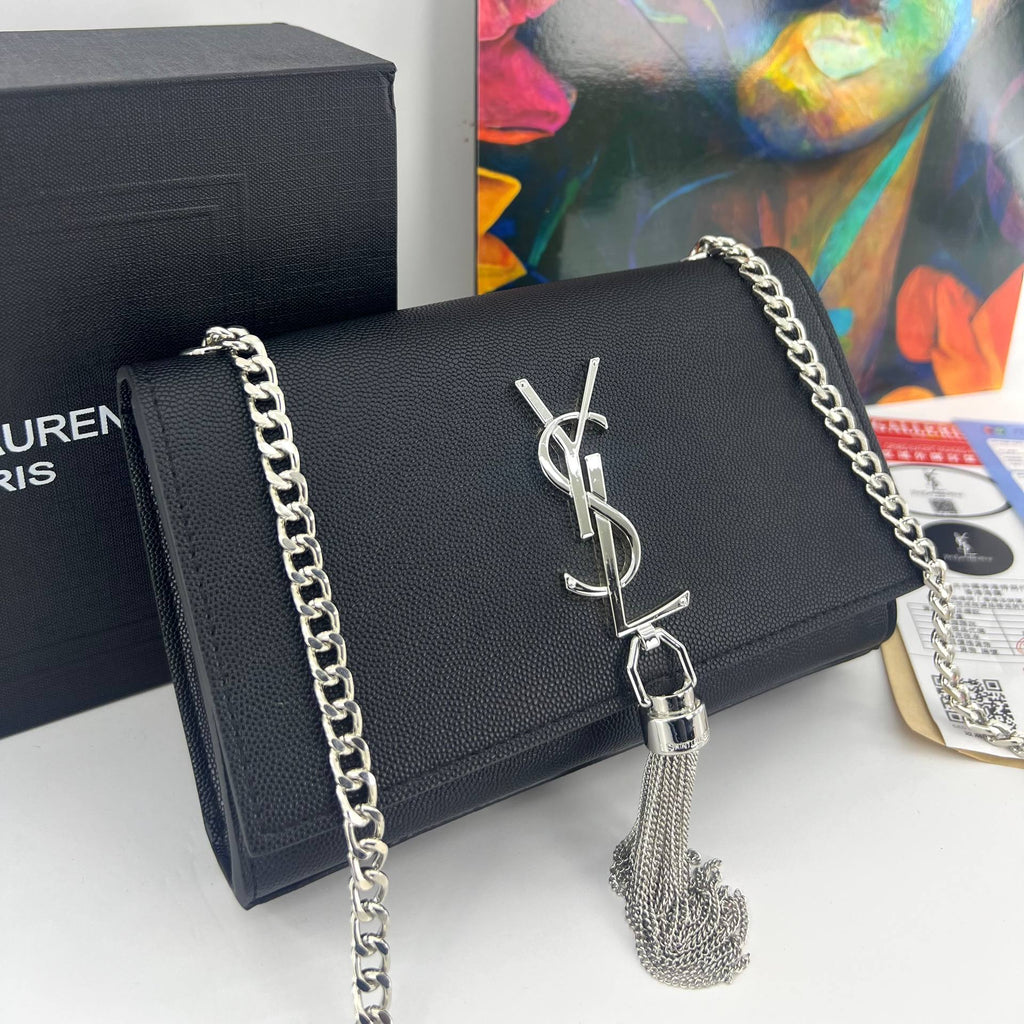 YSL Gold & Black Clutch 🖤✨ Glamorous Evening Bag