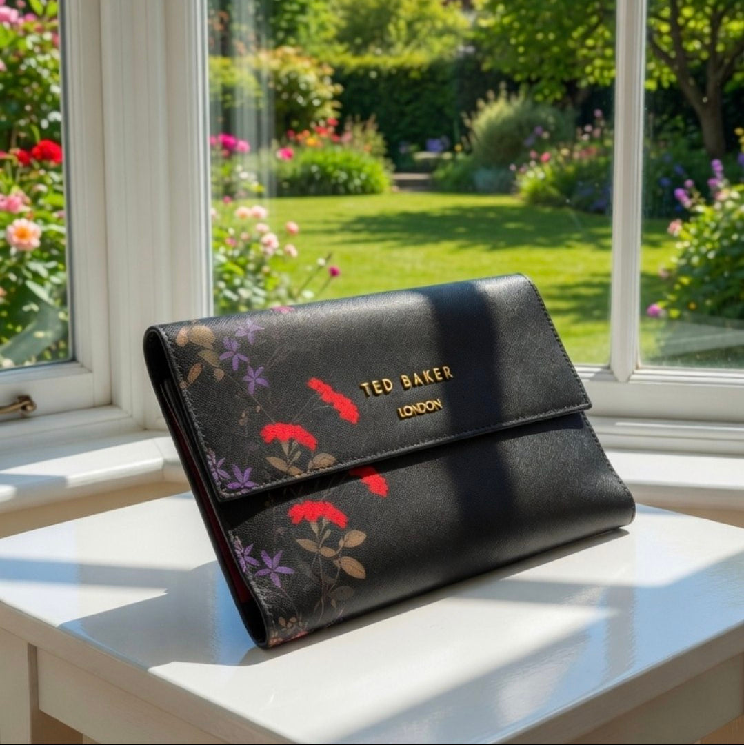 Ted Baker Multi-Task Pouch: Black & Red 💼❤️