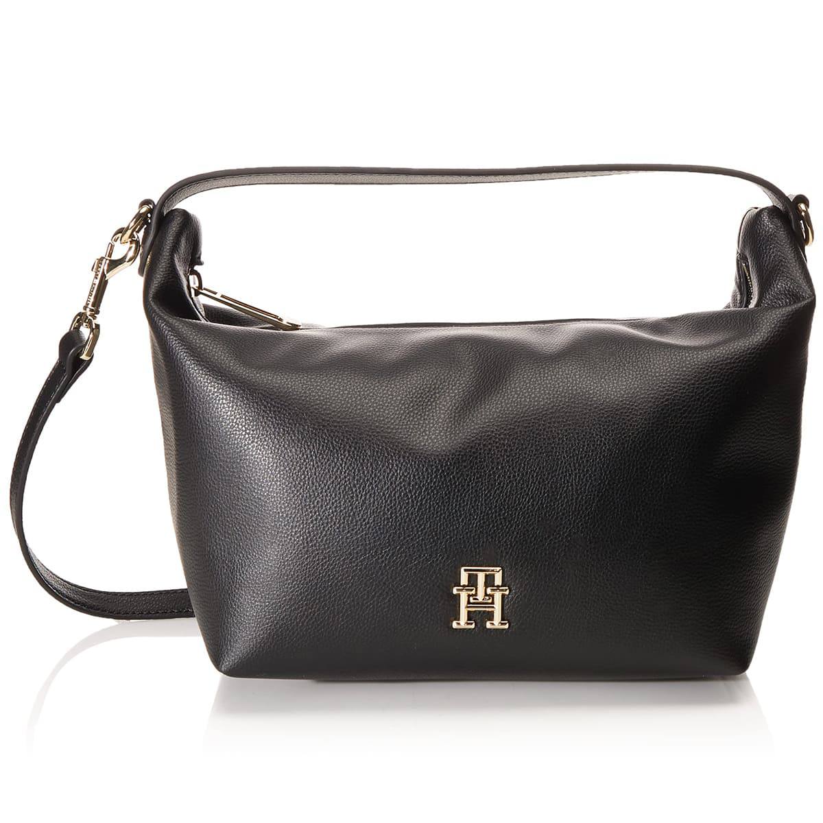 Tommy Hilfiger Monogram Shoulder Bag in Beige with Gold Hardware ✨