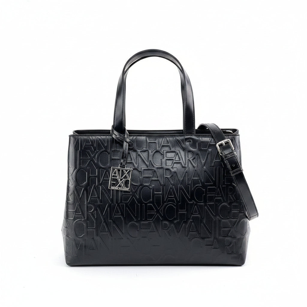 Armani Exchange Monogram Embossed Tote Bag