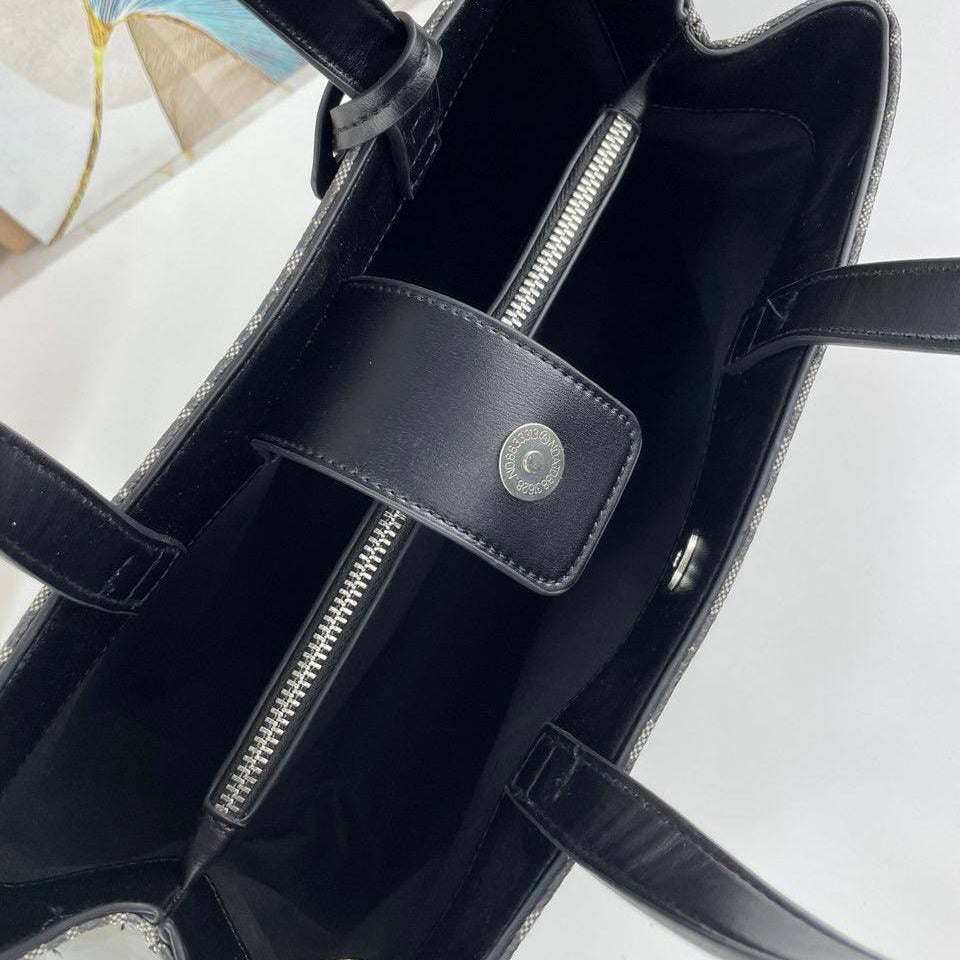 Armani Exchange Monogram Embossed Tote Bag