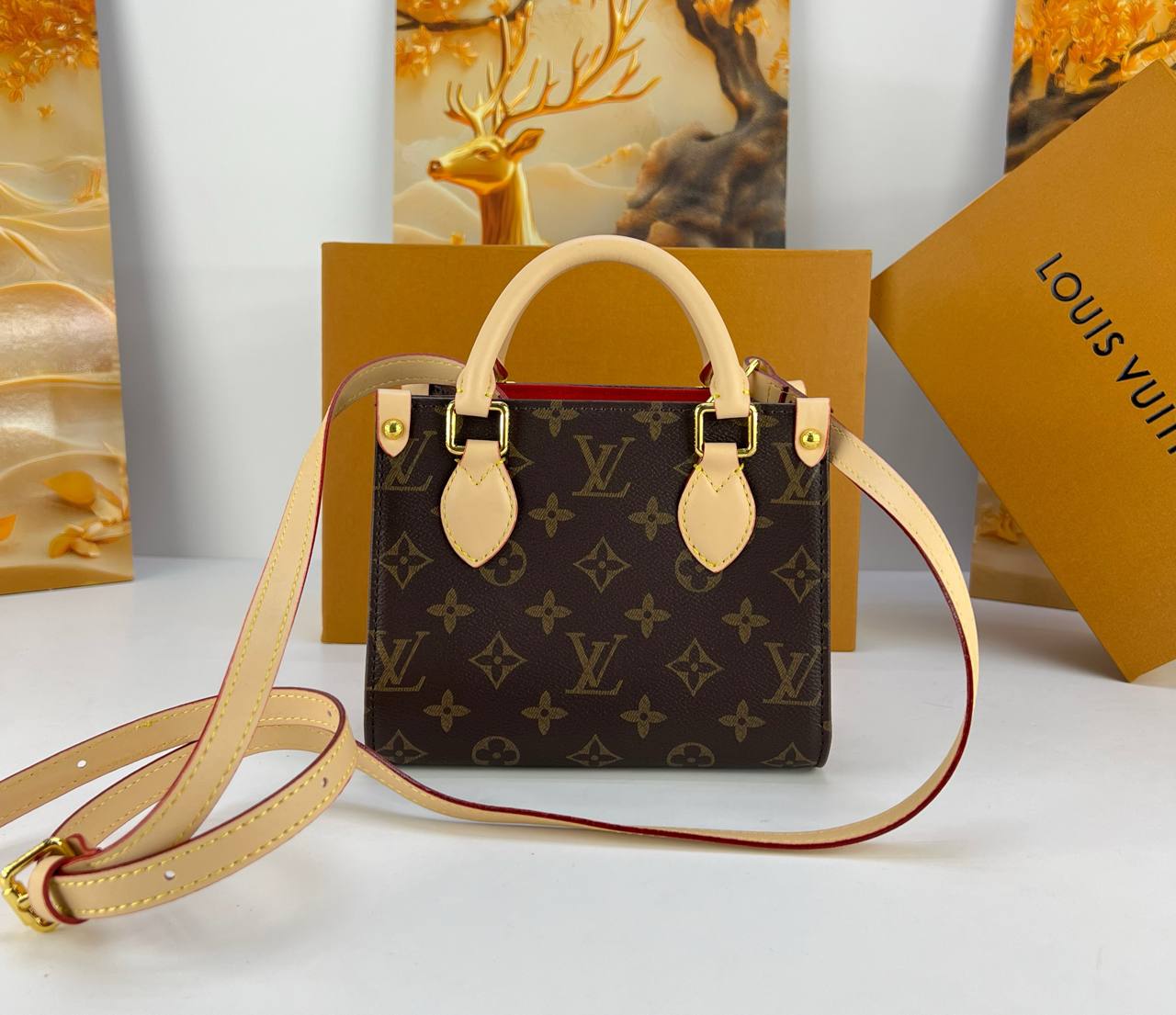 Iconic Monogram Canvas Tote with Signature Leather Handles