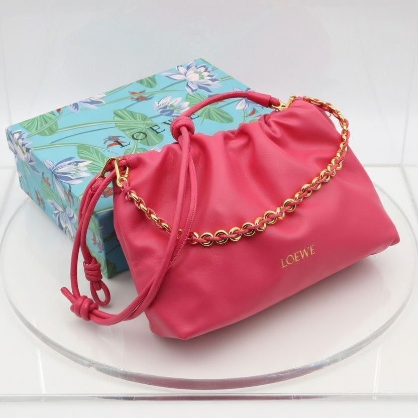 Loewe Soft Blue Mirror Handbag with Chain Detail