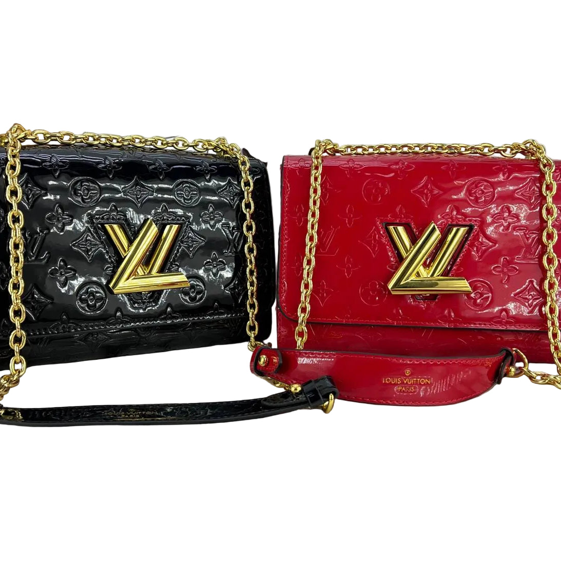 LV Monogram Bag: Black & Red Accent 🖤❤️