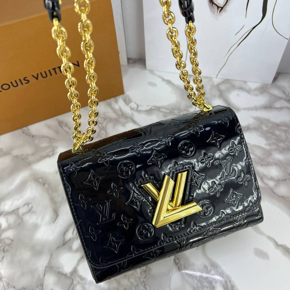 LV Monogram Bag: Black & Red Accent 🖤❤️