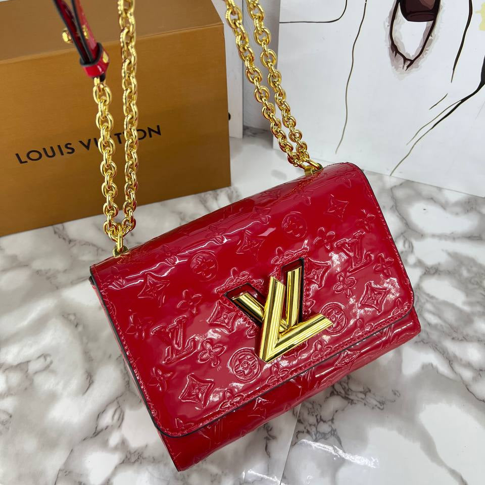 LV Monogram Bag: Black & Red Accent 🖤❤️