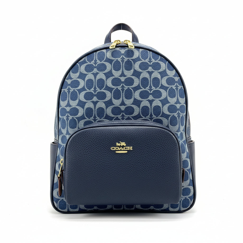 COACH Colorblock Backpack 🎒 Luxe Blue, Brown & Beige
