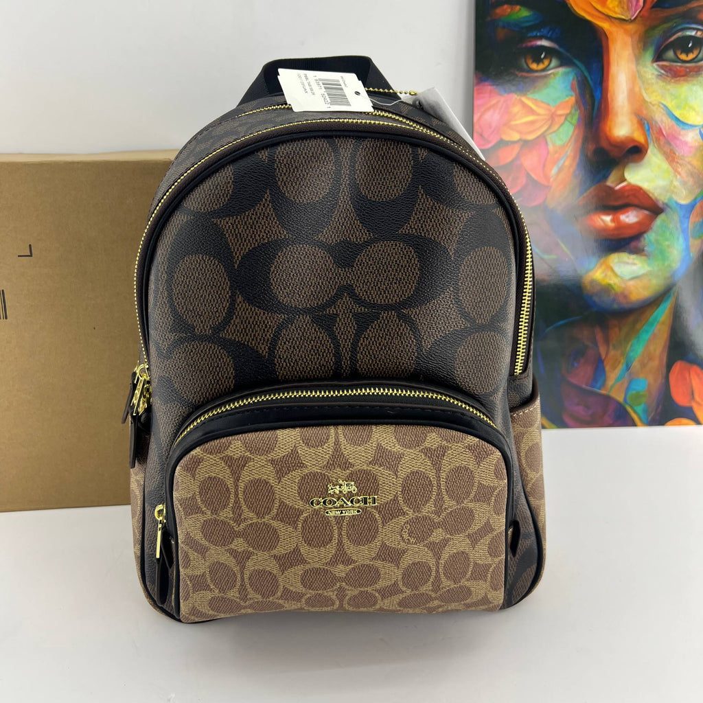 COACH Colorblock Backpack 🎒 Luxe Blue, Brown & Beige