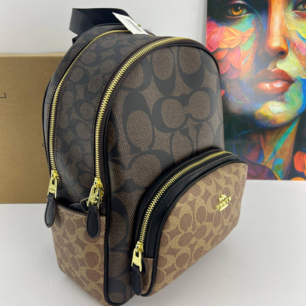 COACH Colorblock Backpack 🎒 Luxe Blue, Brown & Beige