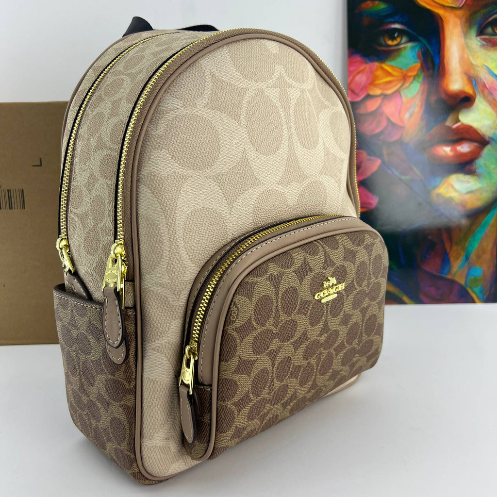 COACH Colorblock Backpack 🎒 Luxe Blue, Brown & Beige