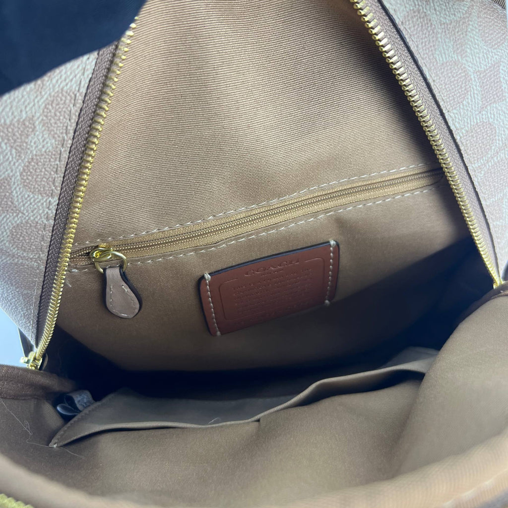 COACH Colorblock Backpack 🎒 Luxe Blue, Brown & Beige