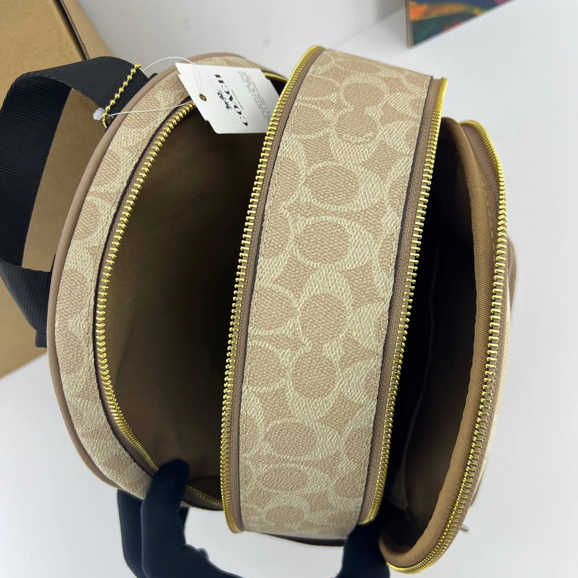 COACH Colorblock Backpack 🎒 Luxe Blue, Brown & Beige