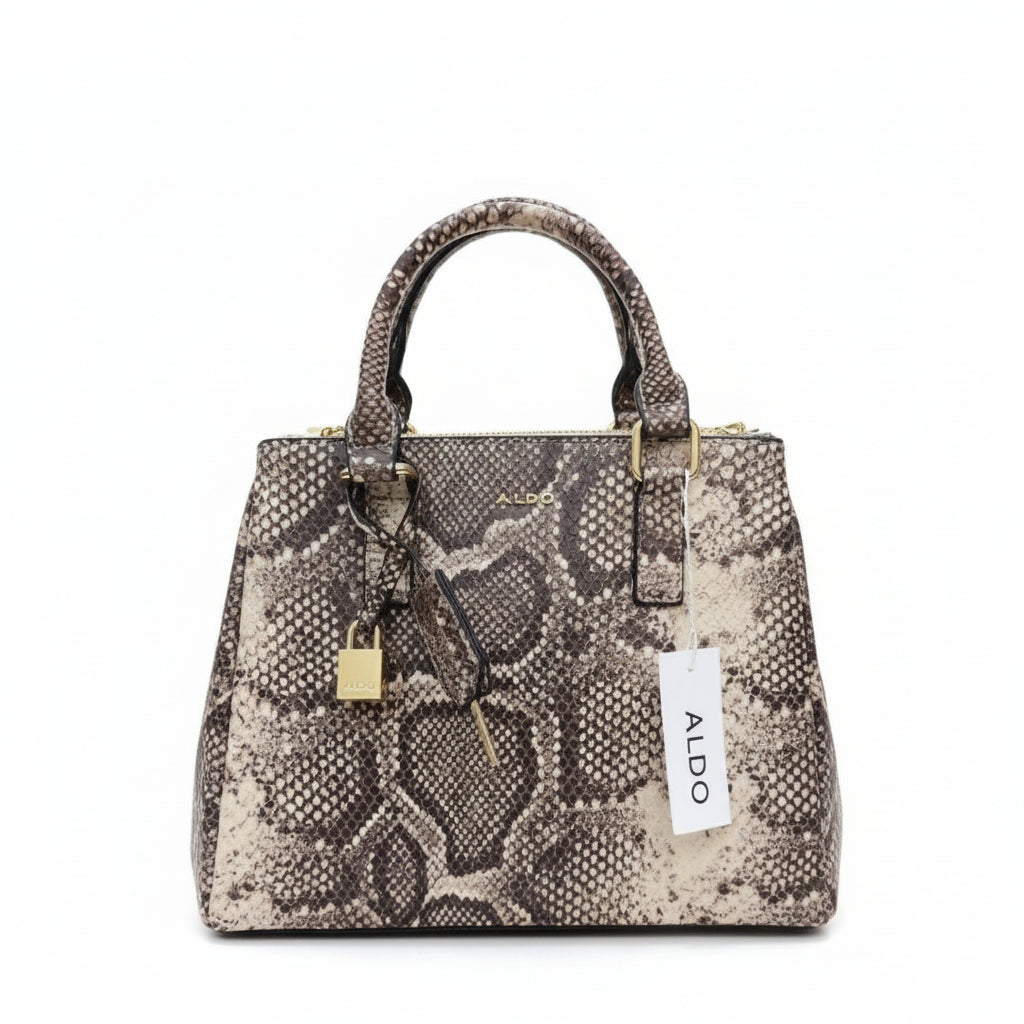 ALDO Lazar Leather Crossbody Bag 👜 Beige, Brown, Black, White