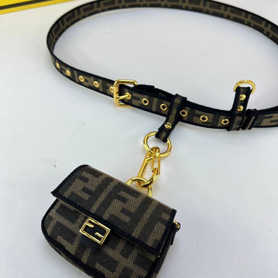 Fendi Iconic Logo Belt Bag with Detachable Mini Pouch 👜✨
