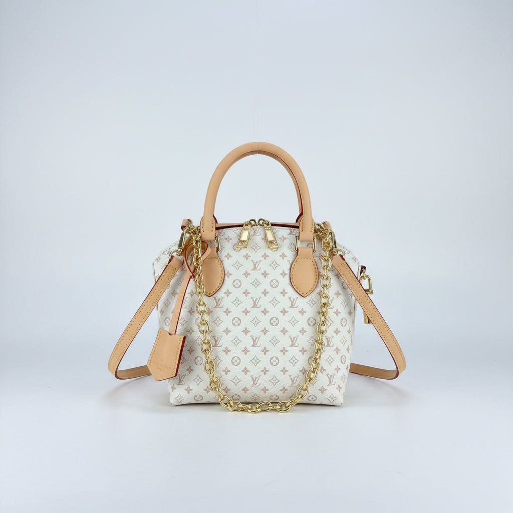 Louis Vuitton Monogram Canvas Handbag with Gold Chain Strap