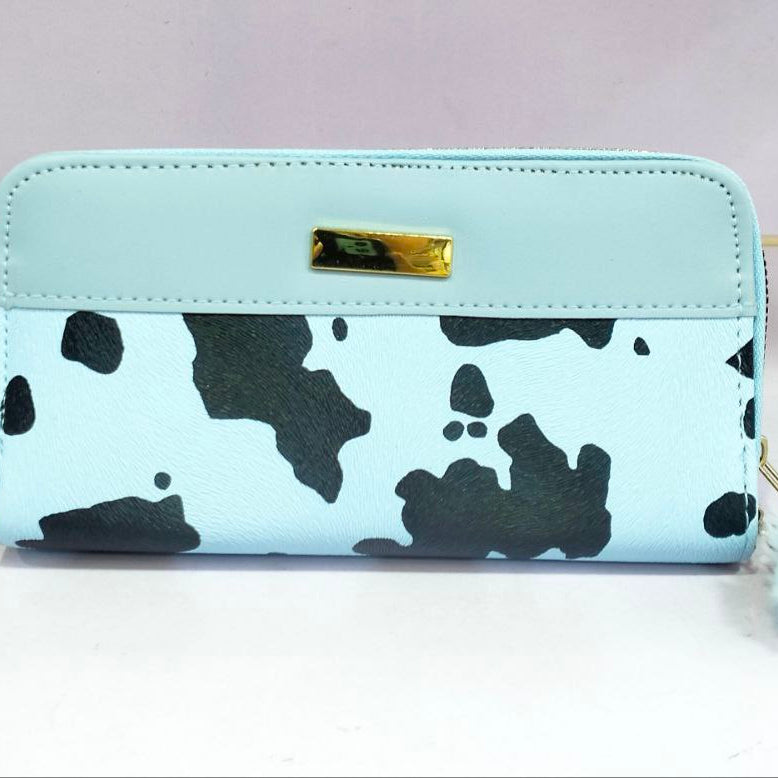 Cow Print Wallet 🐄 Cute Women's Wallet in Red, Pink, Blue, Teal