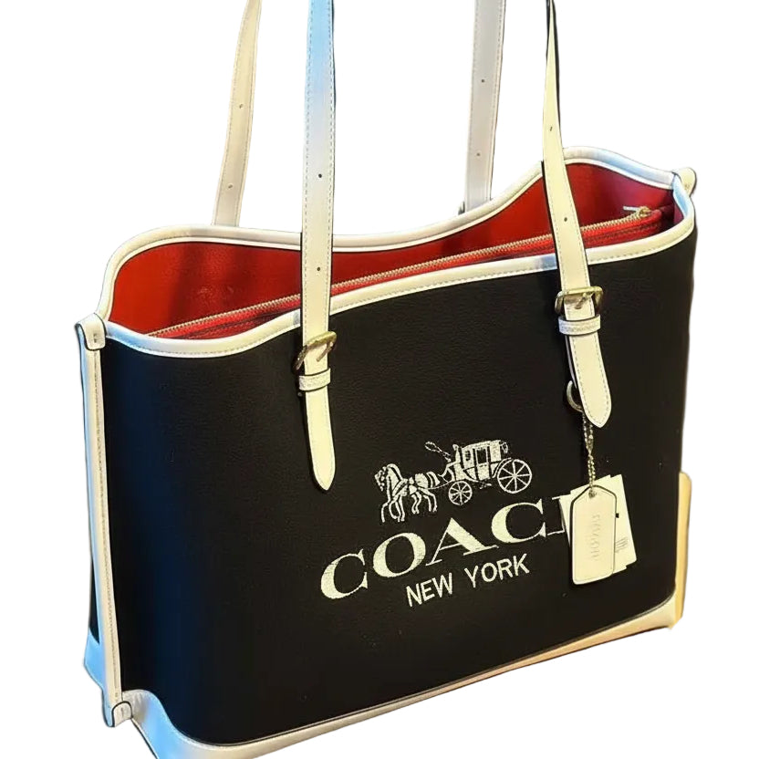 COACH Tote: Chic Carryall 🖤🤍❤️