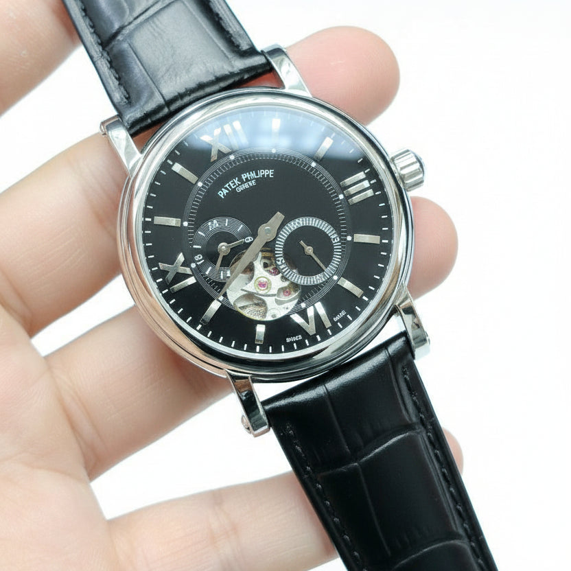 Vachron Citizen Movement Watch: Black Leather & Gold Accent ⌚🖤⚜️