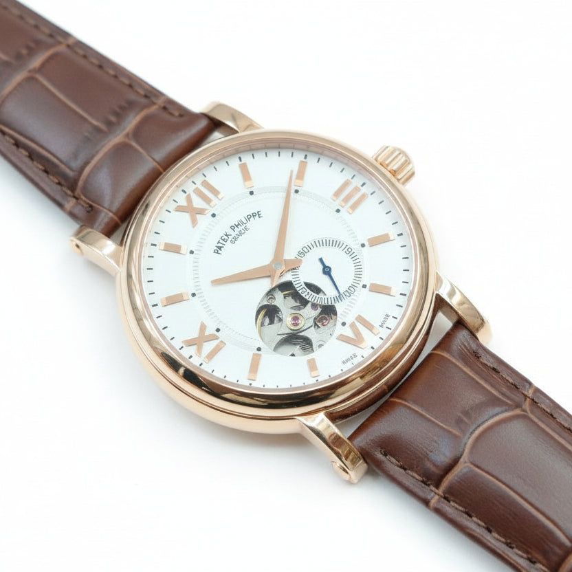 Vachron Citizen Movement Watch: Black Leather & Gold Accent ⌚🖤⚜️