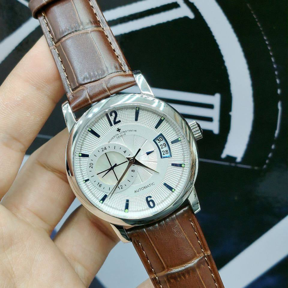 Vacheron Constantin Traditionnelle Power Reserve Automatic Gold Watch with Black Leather Strap 🌟✨