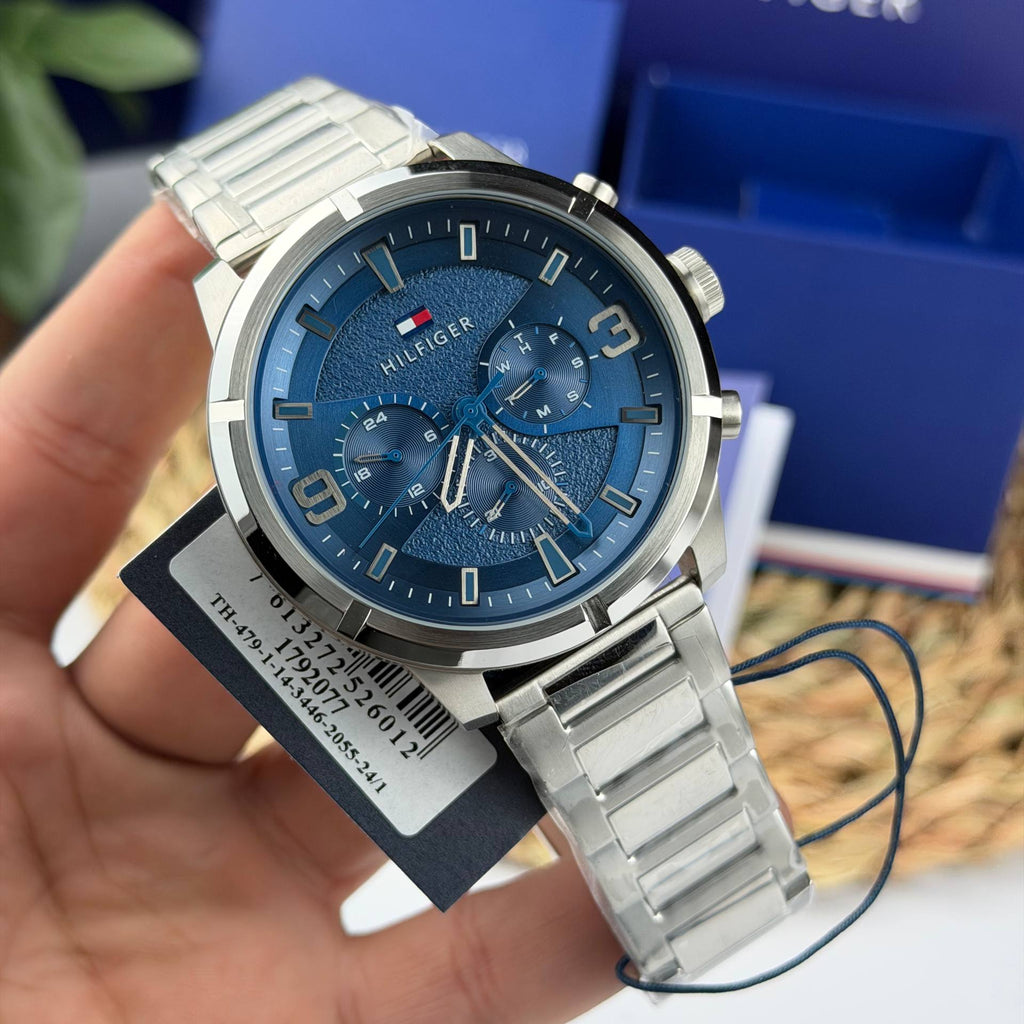 Tommy Hilfiger Silver & Blue Women's Watch 💙⏱️