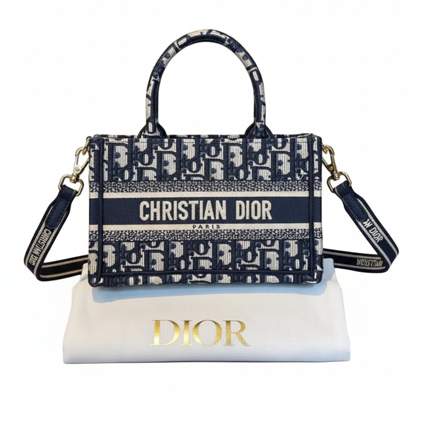 Christian Dior Book Tote Mini in Blue Oblique Canvas 👜💙✨