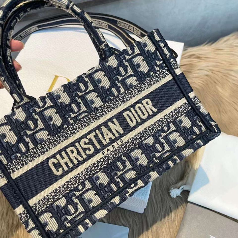 Christian Dior Book Tote Mini in Blue Oblique Canvas 👜💙✨