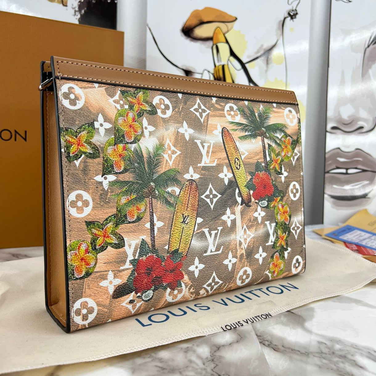 Louis Vuitton Monogram Trunk Print Toiletry Pouch 🧳✨⚪