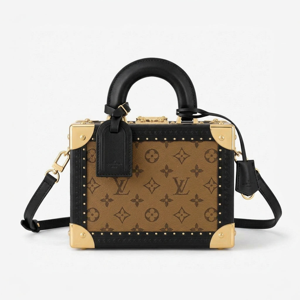 Louis Vuitton Monogram Trunk Bag with Gold Tone Hardware