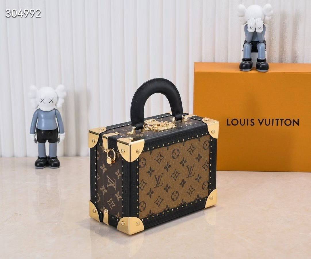 Louis Vuitton Monogram Trunk Bag with Gold Tone Hardware