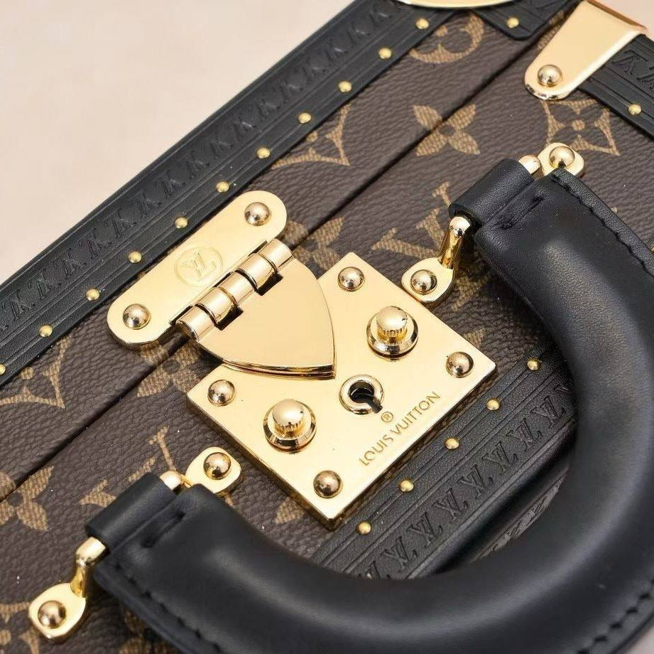Louis Vuitton Monogram Trunk Bag with Gold Tone Hardware