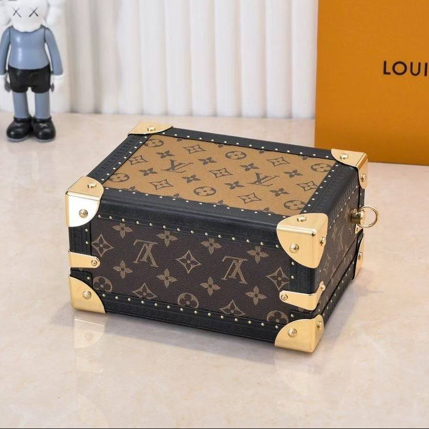 Louis Vuitton Monogram Trunk Bag with Gold Tone Hardware
