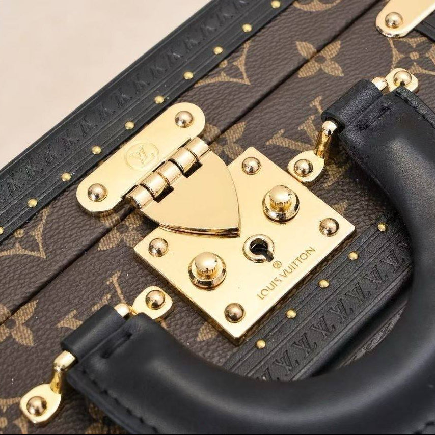 Louis Vuitton Monogram Trunk Bag with Gold Tone Hardware