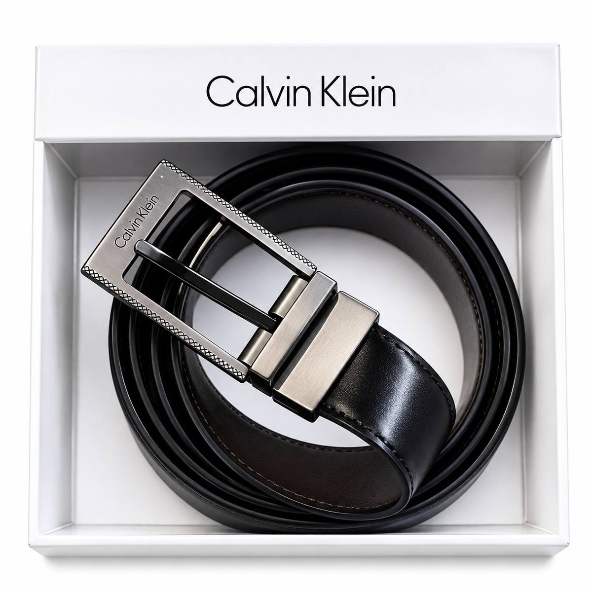 Calvin Klein Mirror Finish Signature Belt