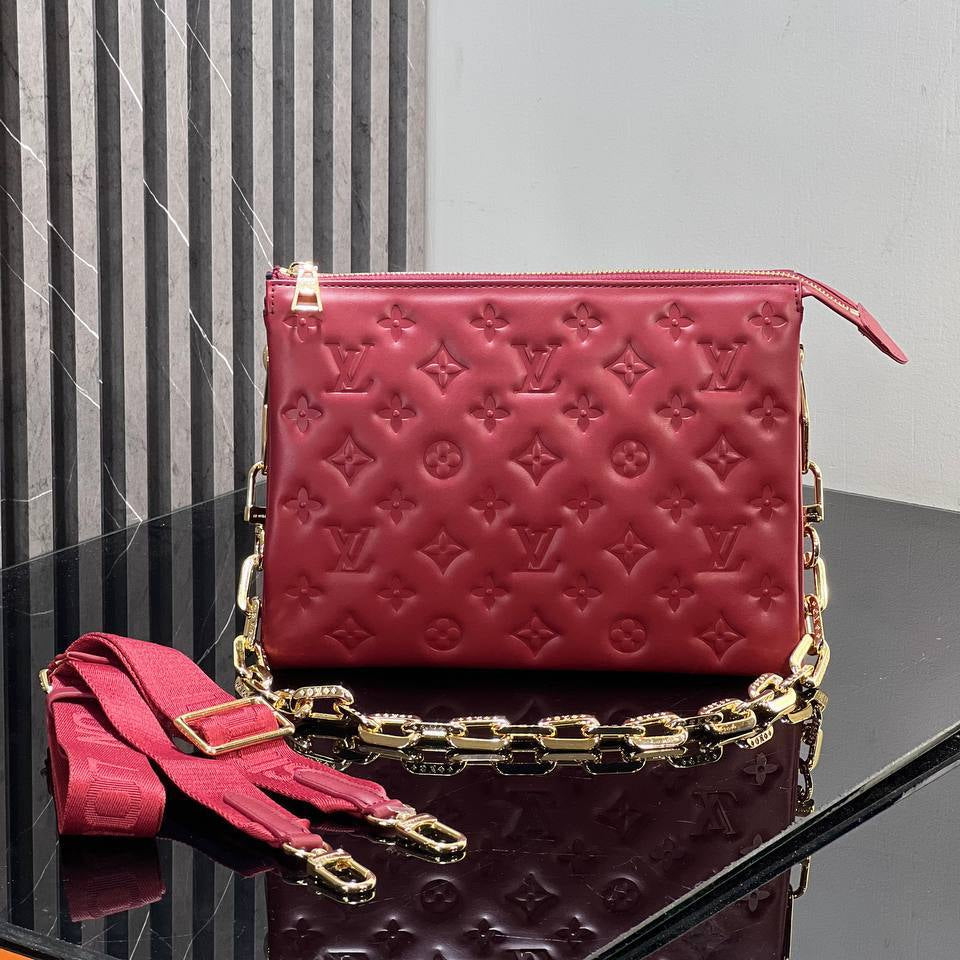 Louis Vuitton Coussin PM Monogram Embossed Lambskin in Lilac 💜👜✨