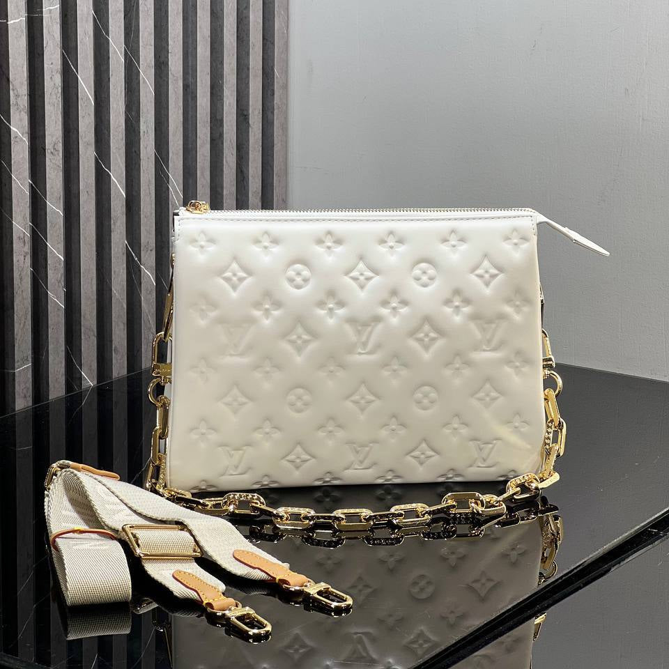Louis Vuitton Coussin PM Monogram Embossed Lambskin in Lilac 💜👜✨