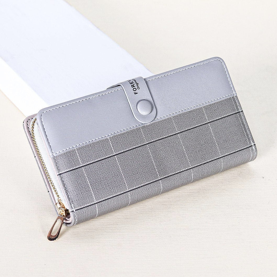 Pink & Gray Bi-Fold Wallet 👛☁️ Minimalist Chic