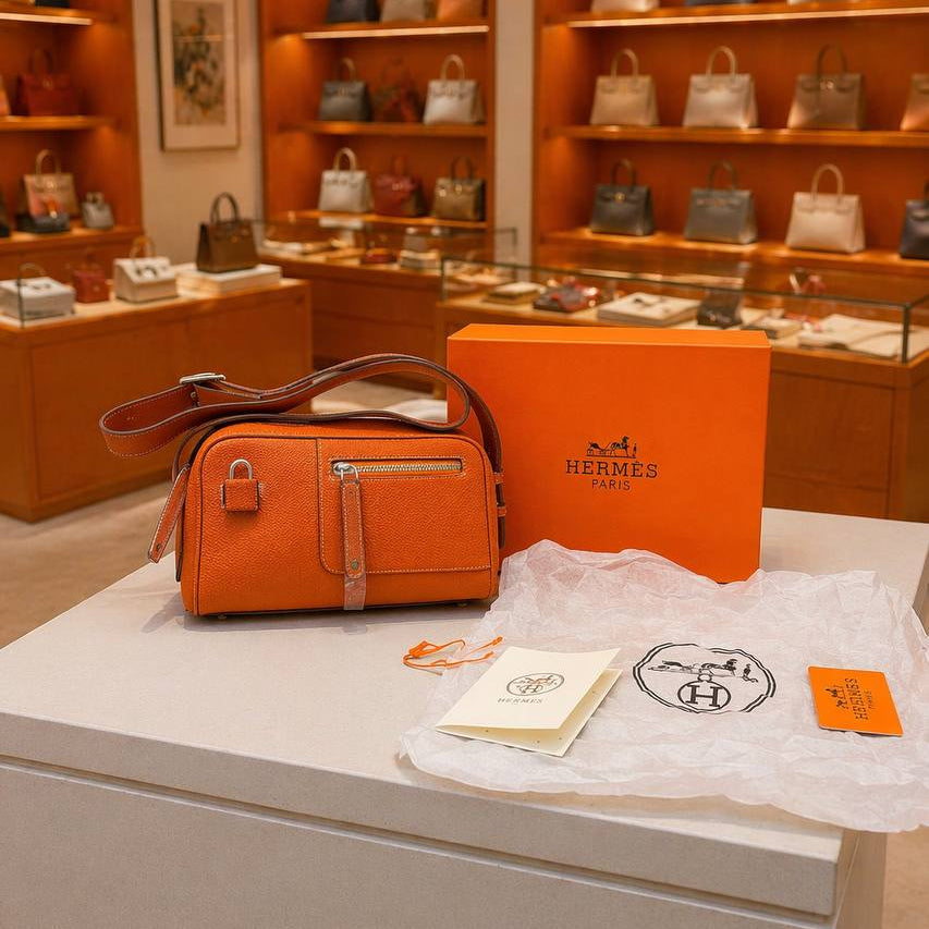 Hermès: Bi-Color Classic Bag 🧡🖤💚