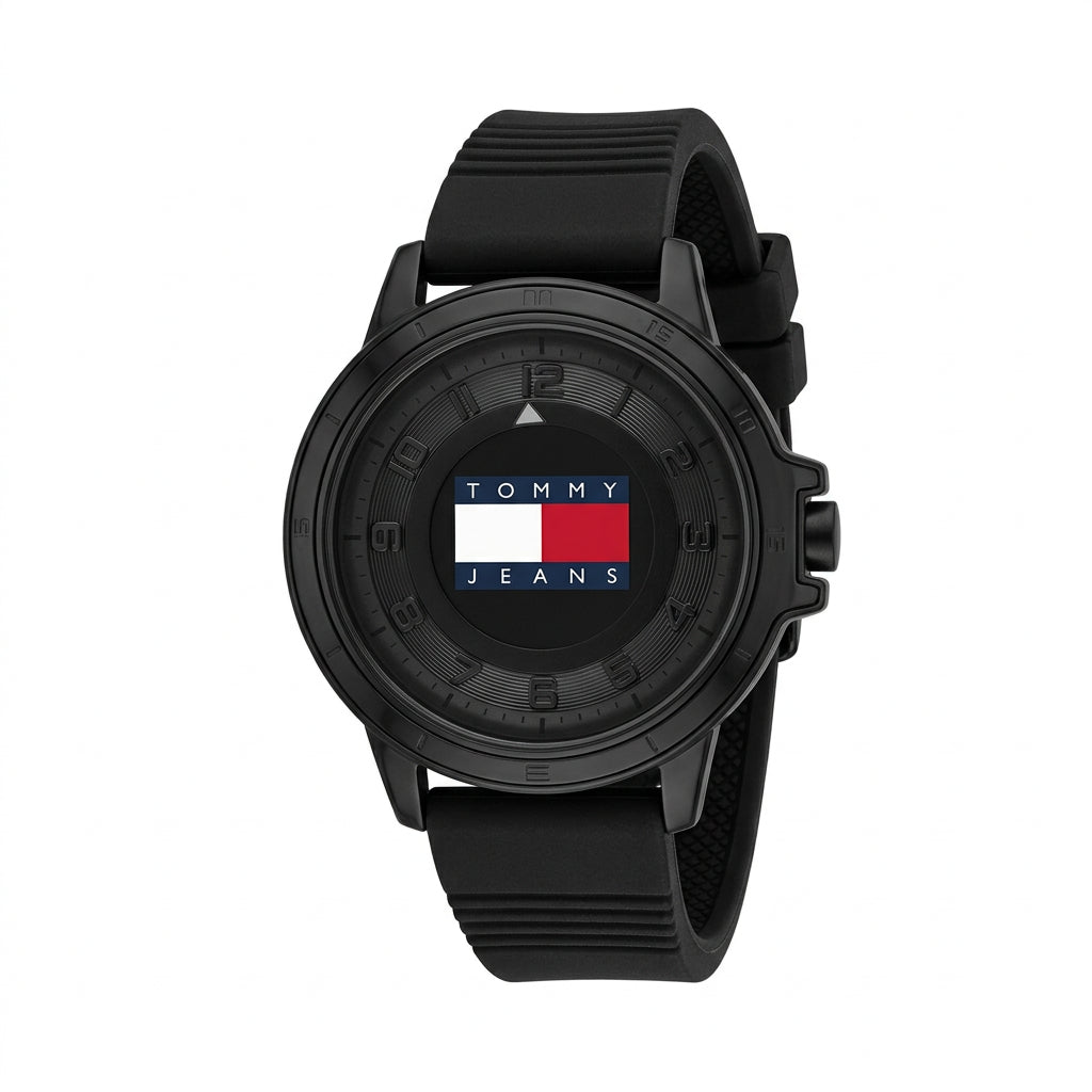 Tommy Jeans All Black Sport Silicone Watch