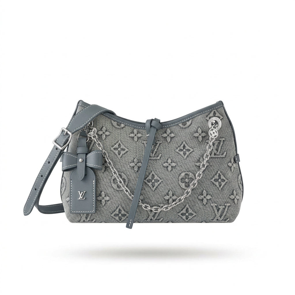 Louis Vuitton Denim Monogram Shoulder Bag with Bow Detail