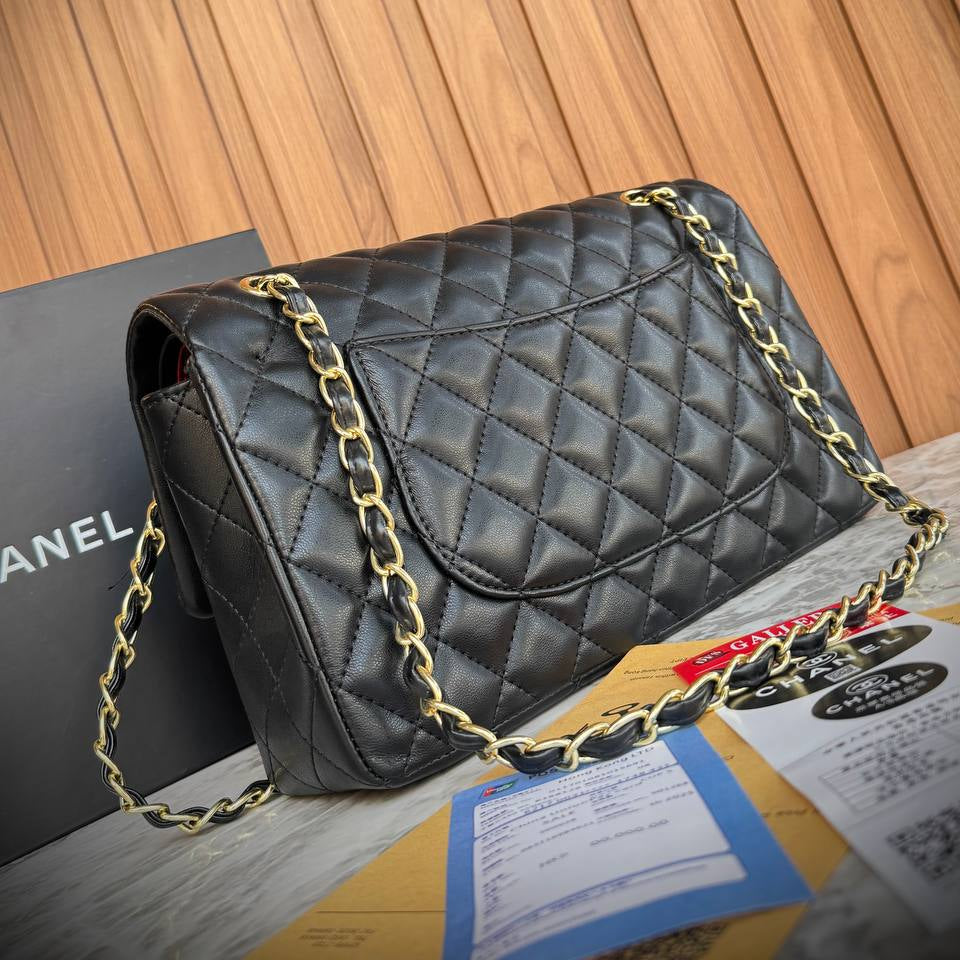 Chanel Classic Double Flap Bag in Quilted Lambskin 🖤✨👜