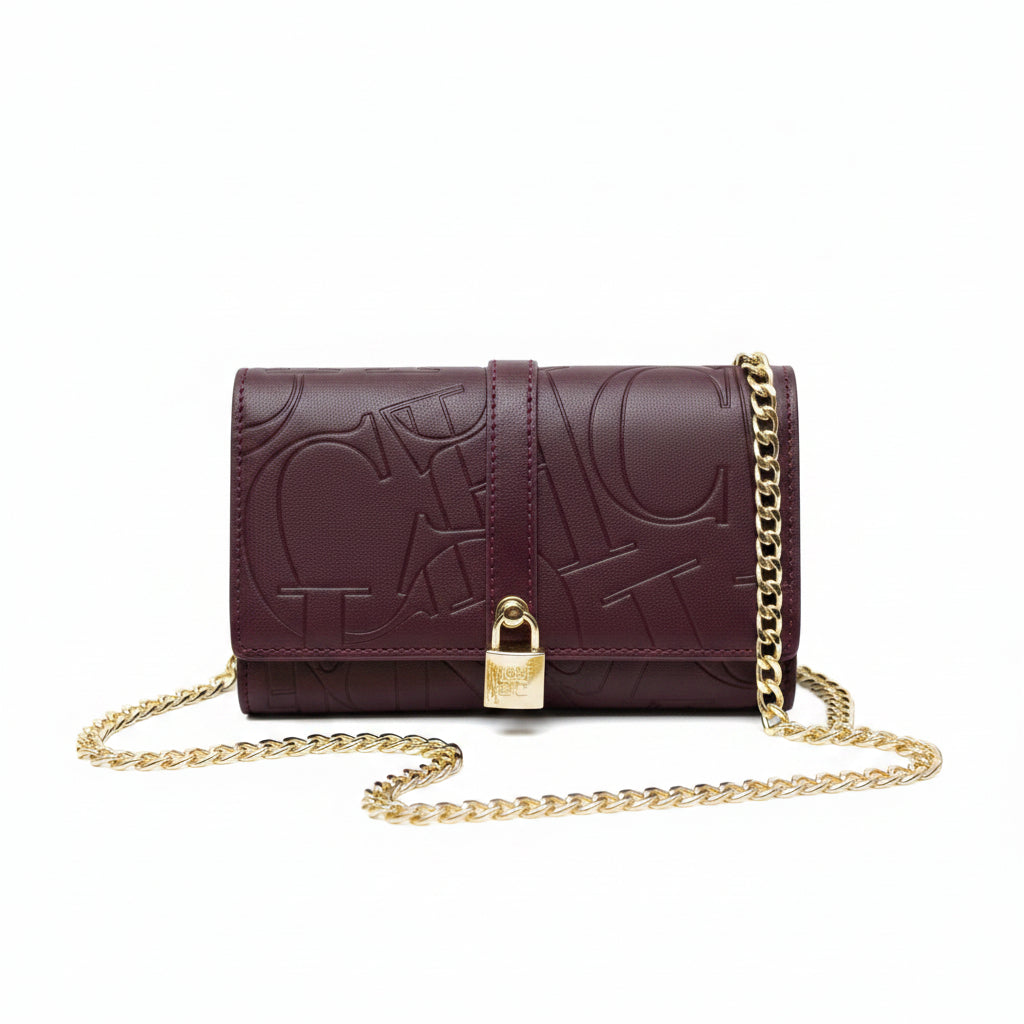 CH Burgundy Clutch Bag with Shopping Bag 👜🍷