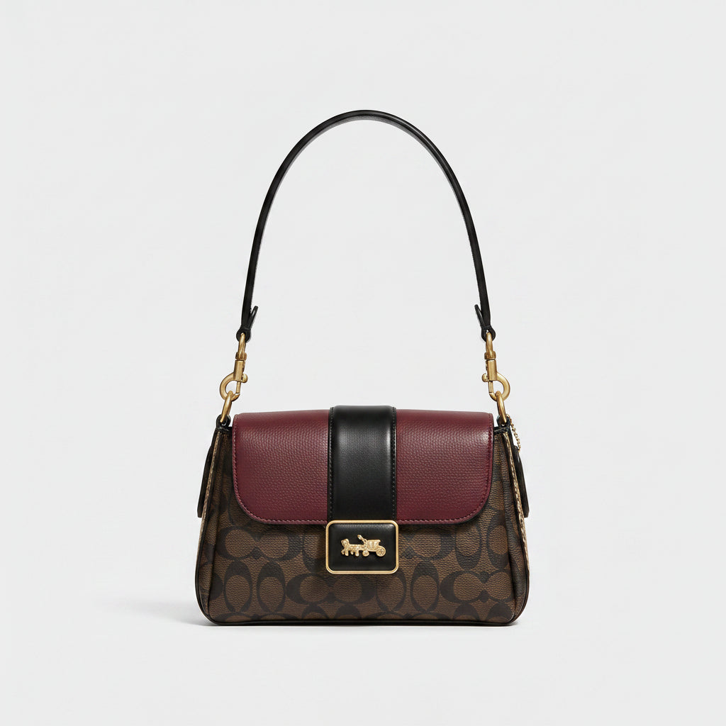 Coach Mirror Original: Brown & Burgundy Luxe 👜🤎
