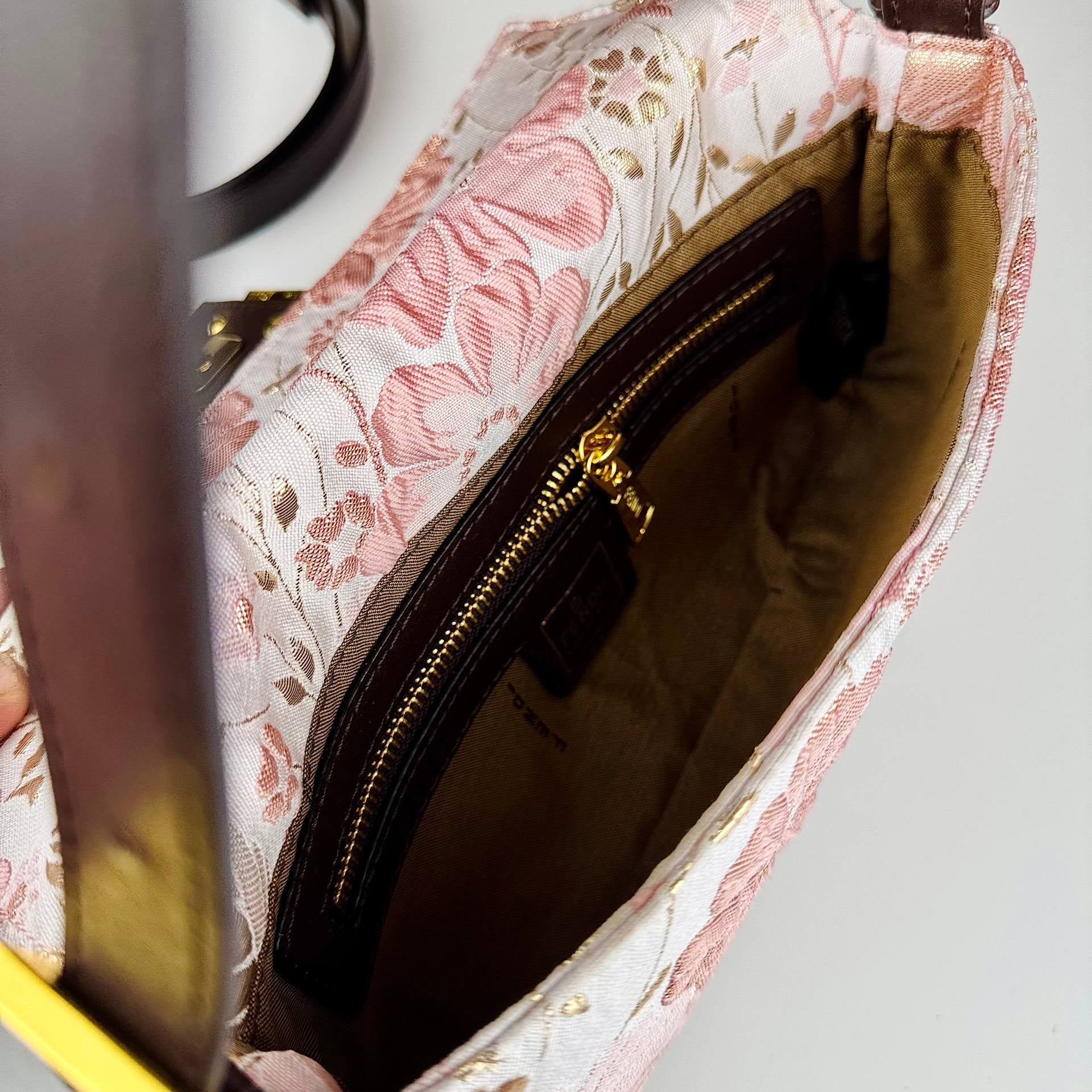 Fendi Floral Jacquard Bag with Gold-Tone Hardware 🌸✨
