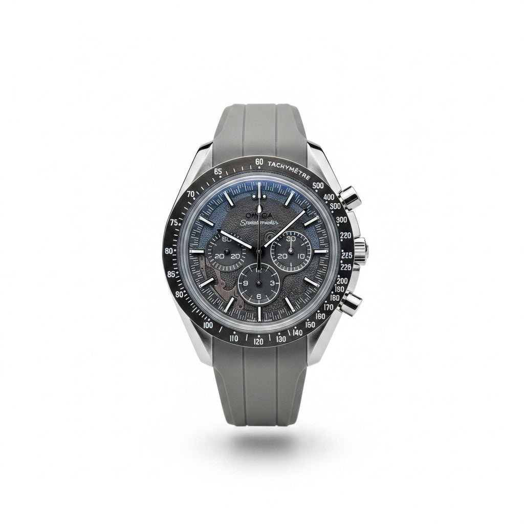 Omega Speedmaster Chronograph with Grey Rubber Strap