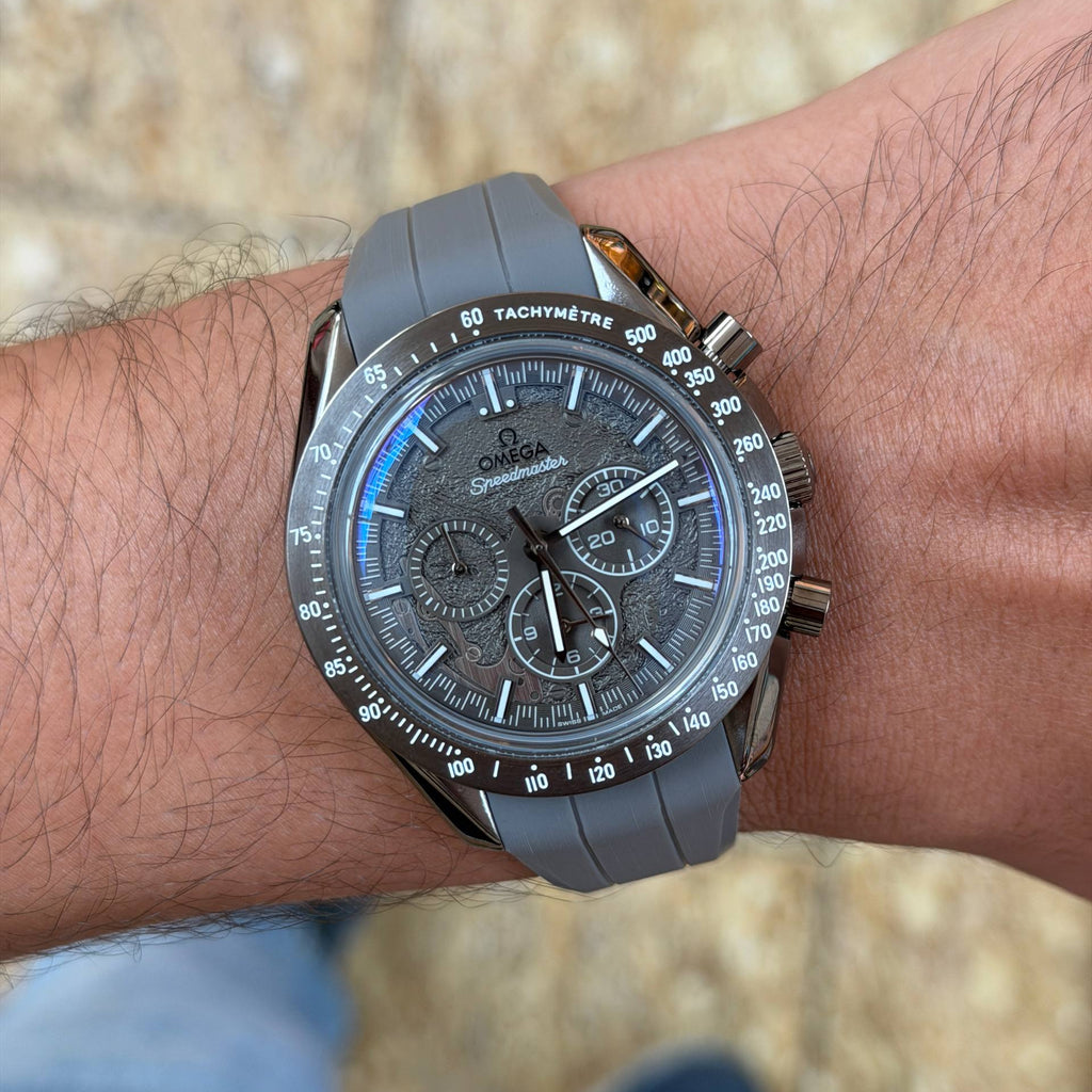 Omega Speedmaster Chronograph with Grey Rubber Strap