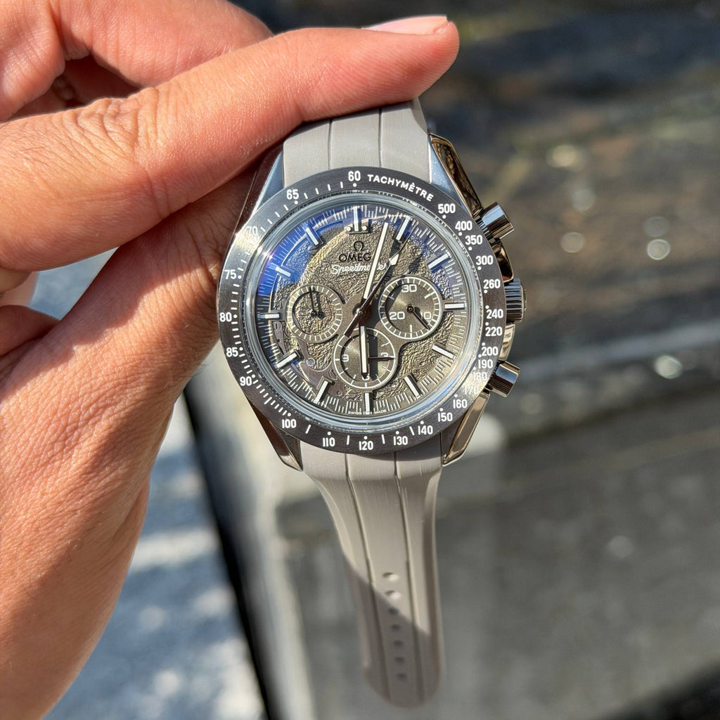 Omega Speedmaster Chronograph with Grey Rubber Strap