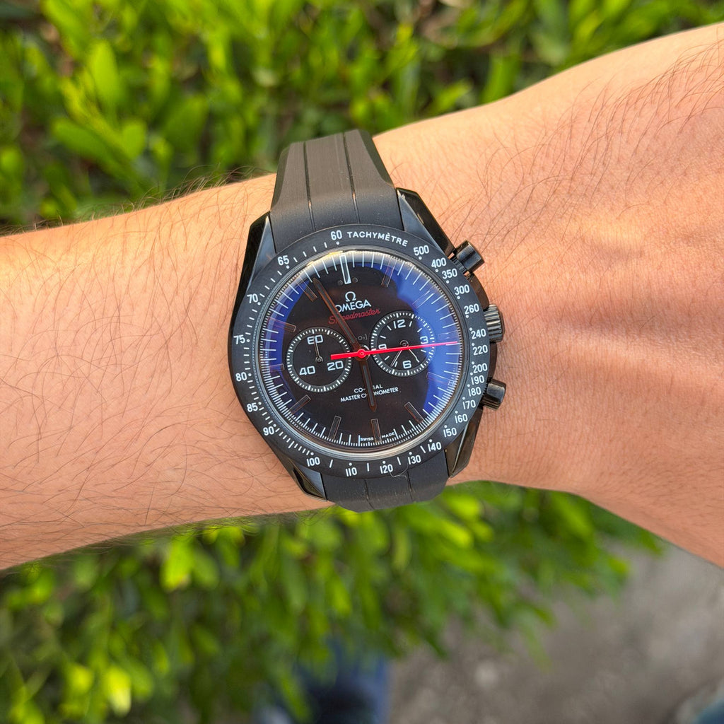 Omega Speedmaster Chronograph with Grey Rubber Strap
